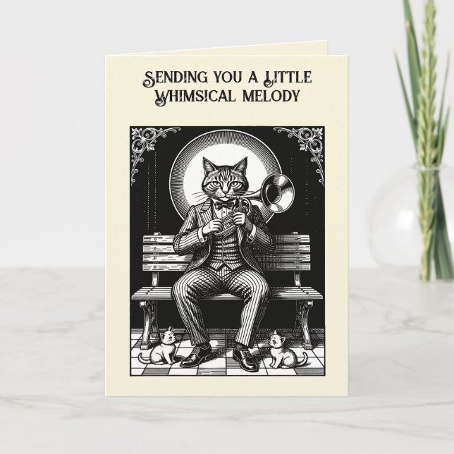 Byleth A Dapper Cat-Headed Musician Card (Front)