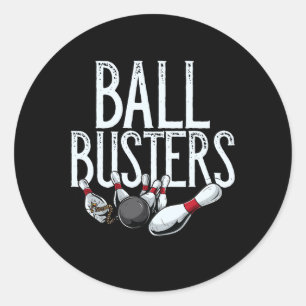 Byll Busters Bowling  Classic Round Sticker