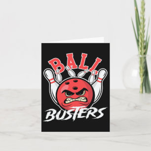 Byll Busters Bowling Couple Bowler Bowling Alley B Card
