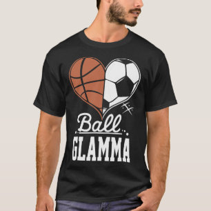 Byll Glamma Funny Bysketbyll Soccer Glamma T-Shirt