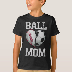 Byll Mom Soccer Bysebyll Sports Game Day Supporter T-Shirt