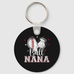 Byll Nana Bysebyll Soccer Heart Nana Of Both Mothe Keychain