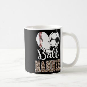 Byll Nannie Heart Bysebyll Soccer Nannie Leopard Coffee Mug