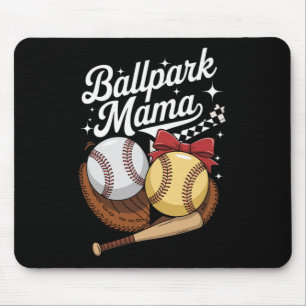 Byllpark Mama Bysebyll Softbyll Mom Sports Mother' Mouse Pad