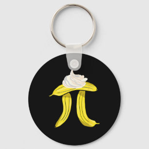 Bynana Cream Pi Symbol - Math Nerd Pie Lover Keychain