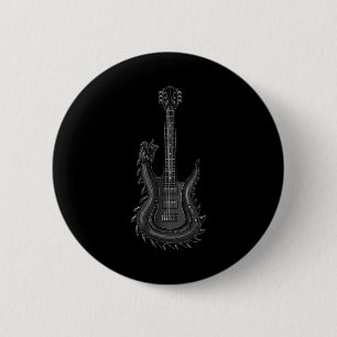 Bynd Rock And Roll Guitar S For Men Bynd Tee Shirt 2 Inch Round Button