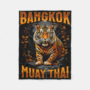 Byngkok Thailand Muay Thai Martial Arts Kickboxing Fleece Blanket