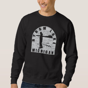 Byram Lake Ice Fishing Michigan Sweatshirt