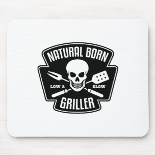Byrbecue Natural Born Griller Funny Grill Master G Mouse Pad