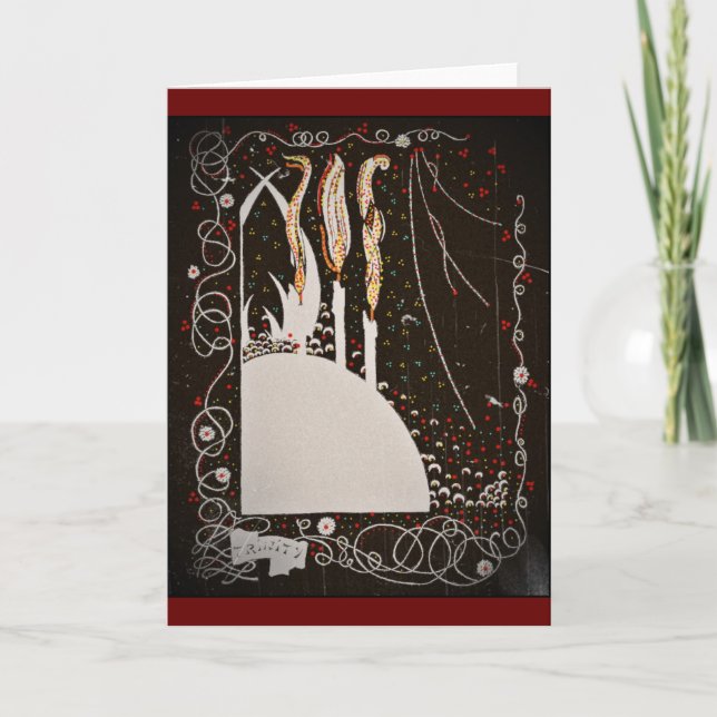 Byrd's Words Candles on Black Card (Front)