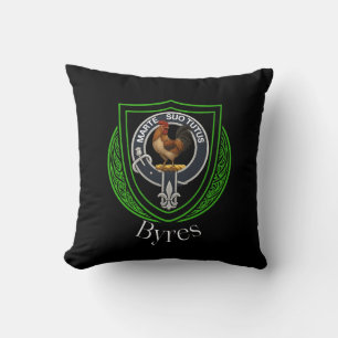 Byres Scottish Clan Crest Throw Pillow