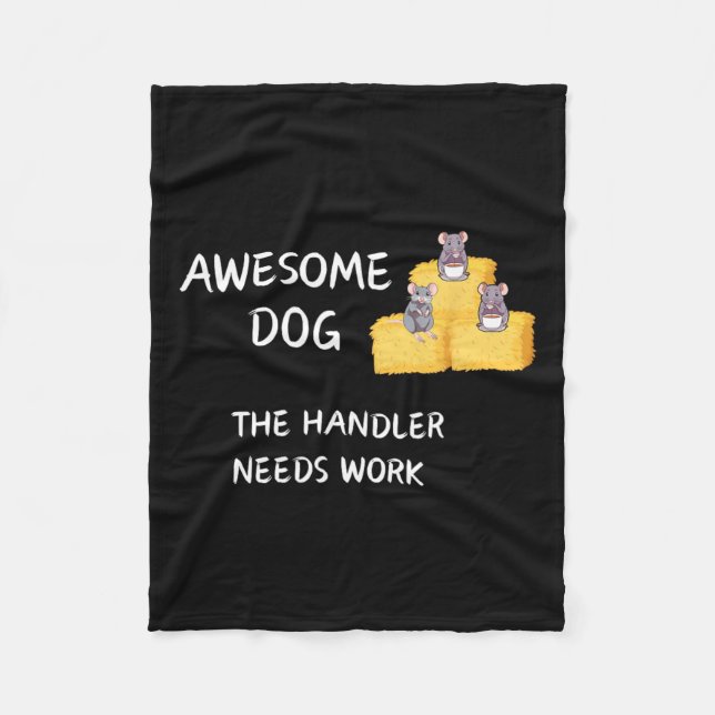 Byrn Hunt - Coffee - Awesome Dog Handler Needs Wor Fleece Blanket (Front)
