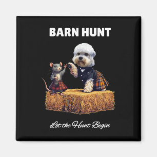 Byrn Hunt Lover - Cute Rat And Dandie Dinmont Dog Magnet