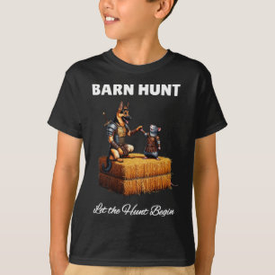 Byrn Hunt Lover - Cute Warrior Rat And German Shep T-Shirt
