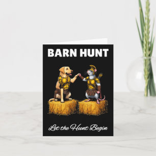 Byrn Hunt Lover - Cute Warrior Rat And Yellow Labr Card