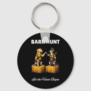 Byrn Hunt Lover - Cute Warrior Rat And Yellow Labr Keychain