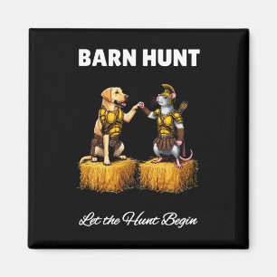 Byrn Hunt Lover - Cute Warrior Rat And Yellow Labr Magnet
