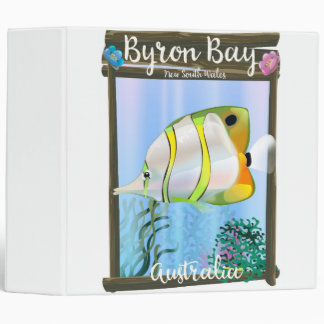Byron Bay Australia travel poster. Binder