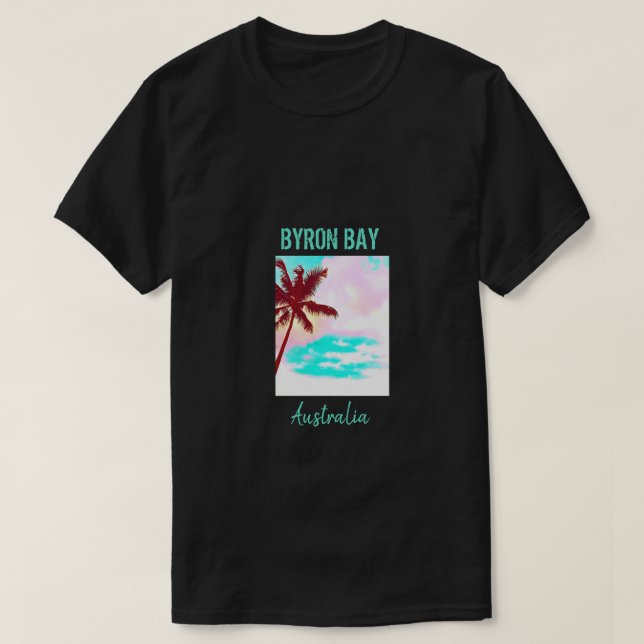 Byron Bay vintage hipster Australia travel T-Shirt (Design Front)