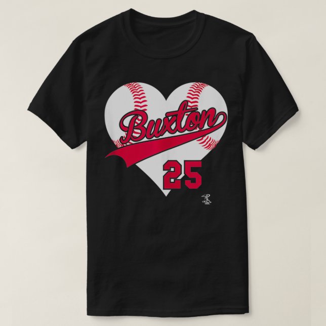 Byron Buton Baseball Heart Gameday  T-Shirt (Design Front)