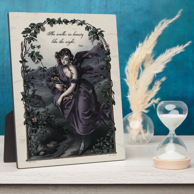 Byron "She Walks in Beauty" Poetry 8x10 Art Plaque (Side)
