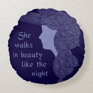 Byron's Lady Round Pillow