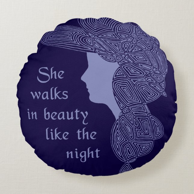 Byron's Lady Round Pillow (Front)