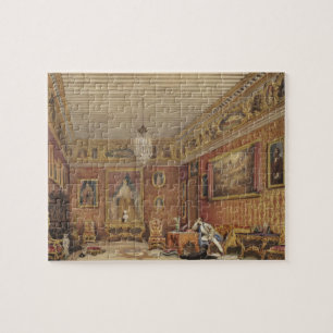 Byron's Room in Palazzo Mocenigo, Venice (w/c on p Jigsaw Puzzle