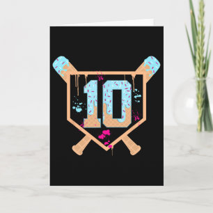 Bysebyll 10 Year Old Ice Cream Drip 10th Birthday Card