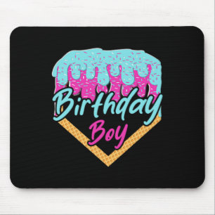 Bysebyll 10 Year Old Ice Cream Drip 10th Birthday Mouse Pad