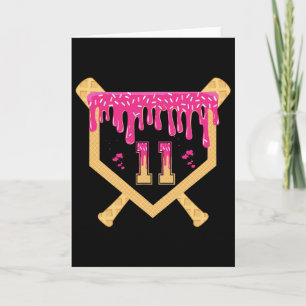 Bysebyll 11 Year Old Birthday Drip 11th Birthday I Card