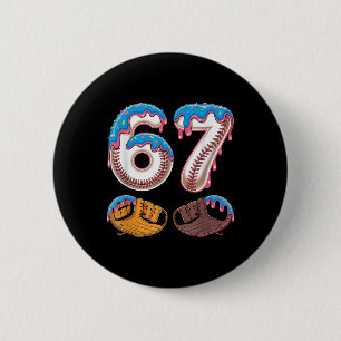 Bysebyll 67 - Ice Cream Drip 67 Meme Funny Player  2 Inch Round Button