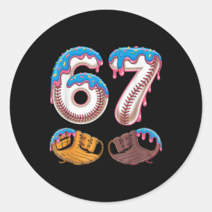 Bysebyll 67 - Ice Cream Drip 67 Meme Funny Player  Classic Round Sticker