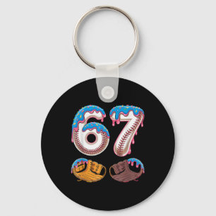Bysebyll 67 - Ice Cream Drip 67 Meme Funny Player  Keychain