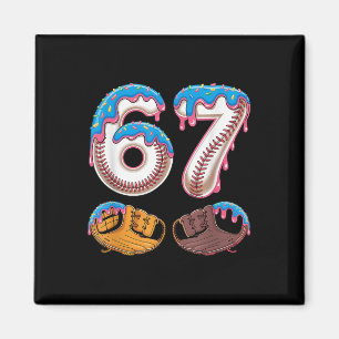 Bysebyll 67 - Ice Cream Drip 67 Meme Funny Player  Magnet