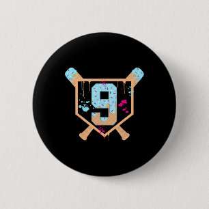 Bysebyll 9 Year Old Ice Cream Drip 9th Birthday Bo 2 Inch Round Button