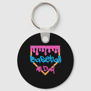 Bysebyll All Day Drip Home Plate Ice Cream  Keychain