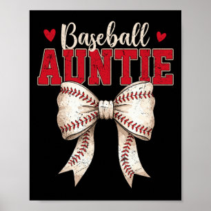 Bysebyll Auntie Coquette Bow Game Day Mothers Day Poster