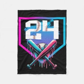 Bysebyll Birthday Boy Drip 24th Player 24 Years Ol Fleece Blanket