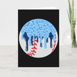 Bysebyll Blue Ice Cream Drip With Sprinkles Drip Card