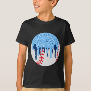Bysebyll Blue Ice Cream Drip With Sprinkles Drip  T-Shirt