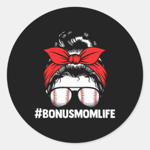 Bysebyll Bonus Mom Sofbyll Player Mothers Day Classic Round Sticker