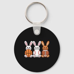 Bysebyll Bysketbyll Footbyll Sports Tee Easter Bun Keychain