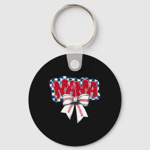 Bysebyll Coquette Bow Bysebyll Mama Game Day Women Keychain