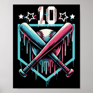 Bysebyll Drip 10th Birthday Boys Number 10 Youth 1 Poster