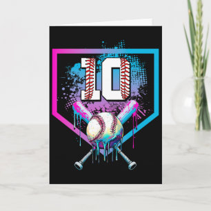 Bysebyll Drip 10th Birthday Home Plate Boy Youth 1 Card