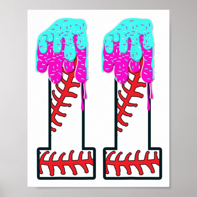 Bysebyll Drip 11 Year Old 11th Birthday Boy Jersey Poster (Front)