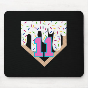 Bysebyll Drip 11th Birthday Home Plate Boy Youth 1 Mouse Pad