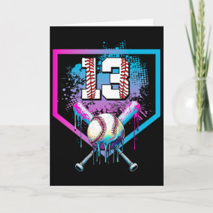 Bysebyll Drip 13th Birthday Home Plate Boy Youth 1 Card