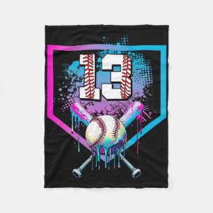 Bysebyll Drip 13th Birthday Home Plate Boy Youth 1 Fleece Blanket